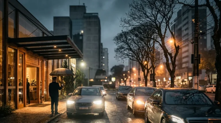 Imagem ilustrativa: valet em evento noturno em Curitiba